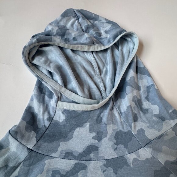 Free Fly Womens XS Blue Camo Lightweight Pullover II Bamboo Hoodie Top Shirt - Picture 4 of 8